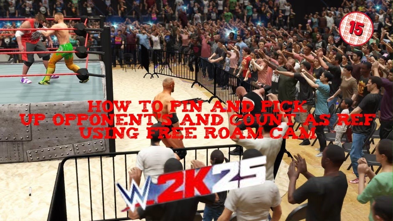 how to pin or submit someone Using the free room camera WWE 2k25 (15)+
