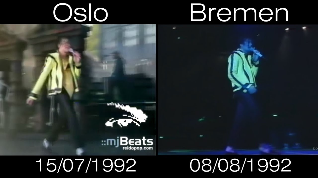 Michael Jackson - Thriller Live Oslo vs Bremen - Dangerous World Tour 1992