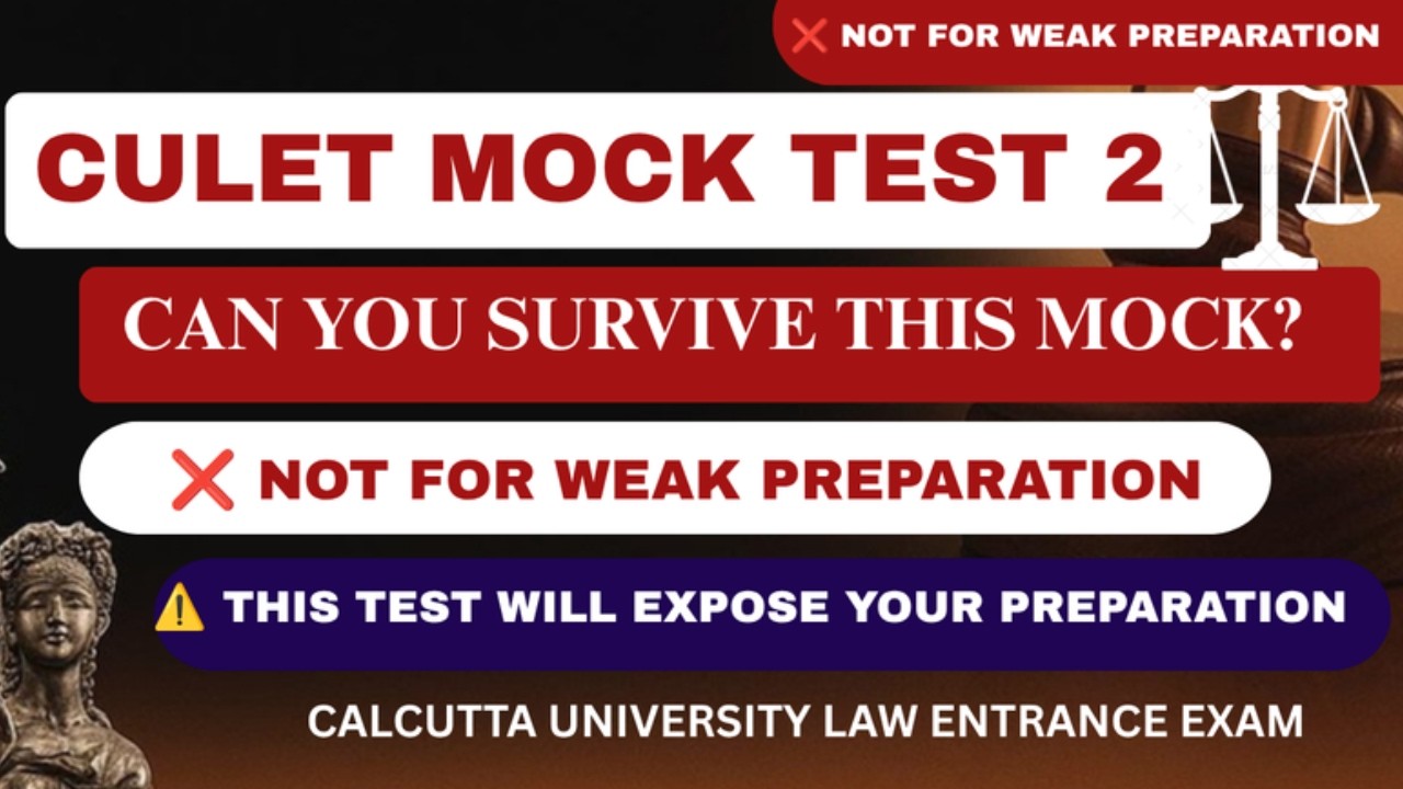 CULET 2026 MOCK TEST 2 😱 | This Test Will Expose Your Preparation!