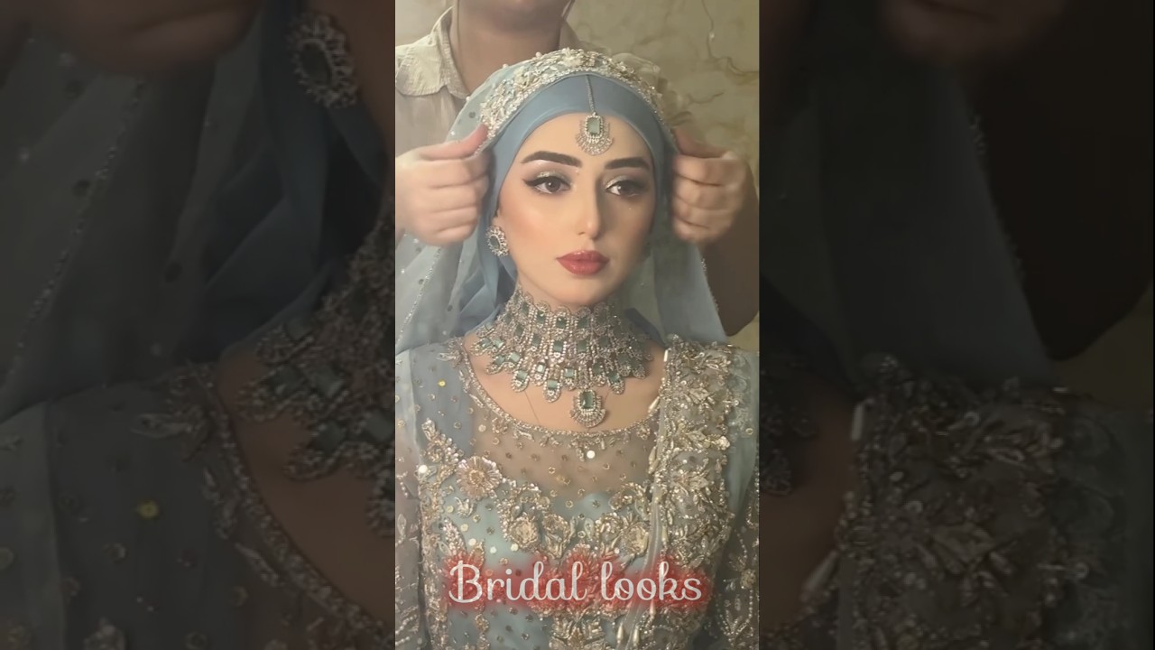 pakistani hijabi bride beauty 😍😘&hearts;️ #fashion #wedding #makeup #viralshorts #fancydress #trendy