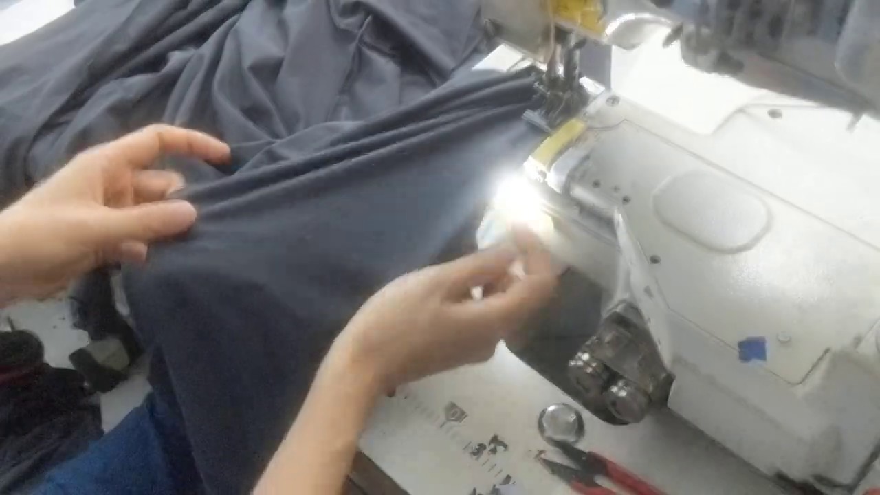 C&aacute;ch may, kỹ thuật may cuốn gấu th&acirc;n &aacute;o bằng m&aacute;y chằn đ&egrave; si&ecirc;u nhanh