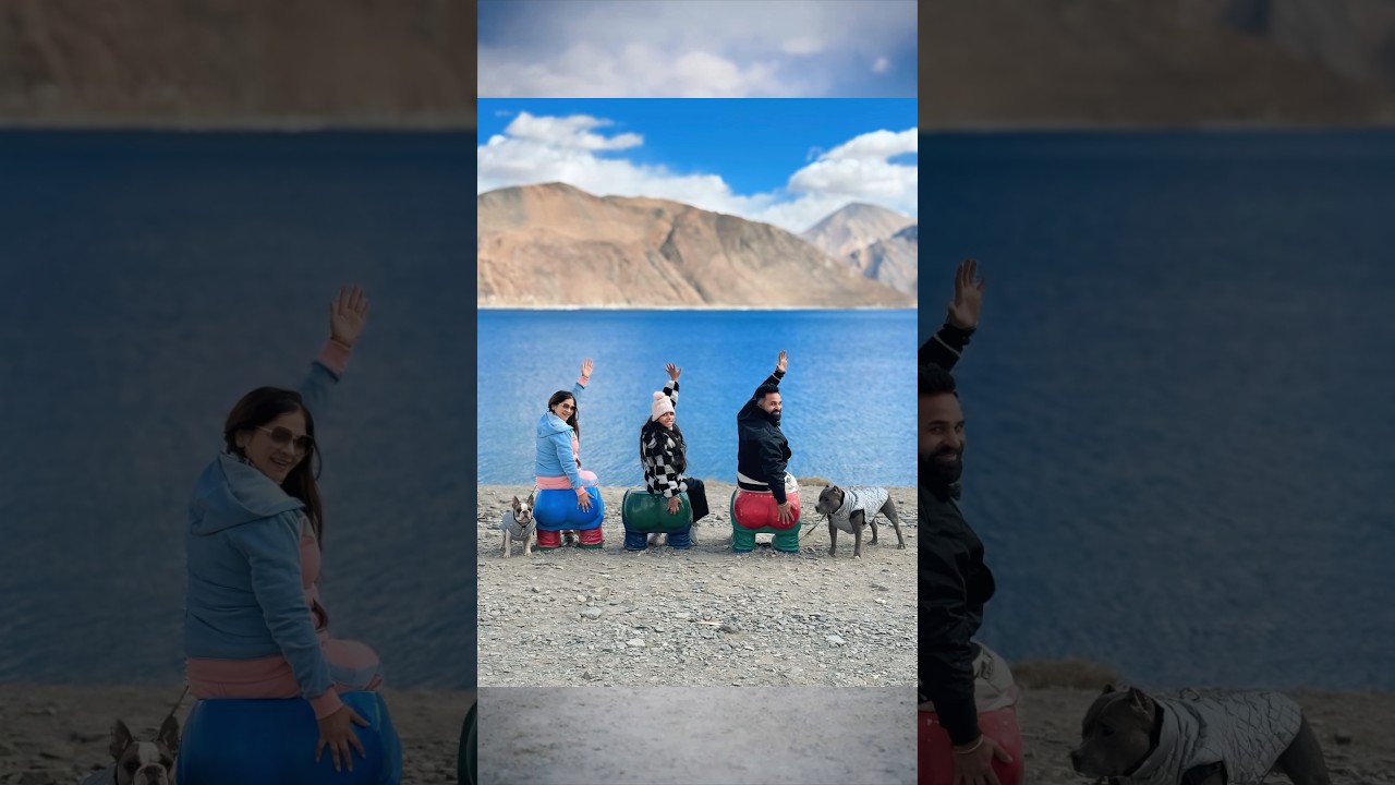 Full Vlog is Here 👆🏼Beautiful Pangong Lake ❤️ All Is Well #pangonglake #ladakh #travel