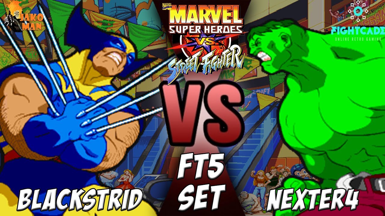 Marvel Super Heroes VS Street Fighter Fightcade FT5 Set - blackstrid VS Nexter4