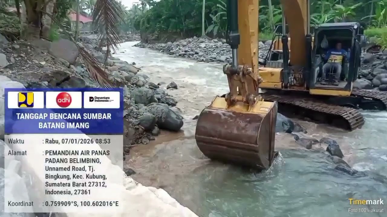 Update Terkini Penanganan Tanggap Darurat Batang Imang Kabupaten Solok oleh BWS Sumatera V Padang