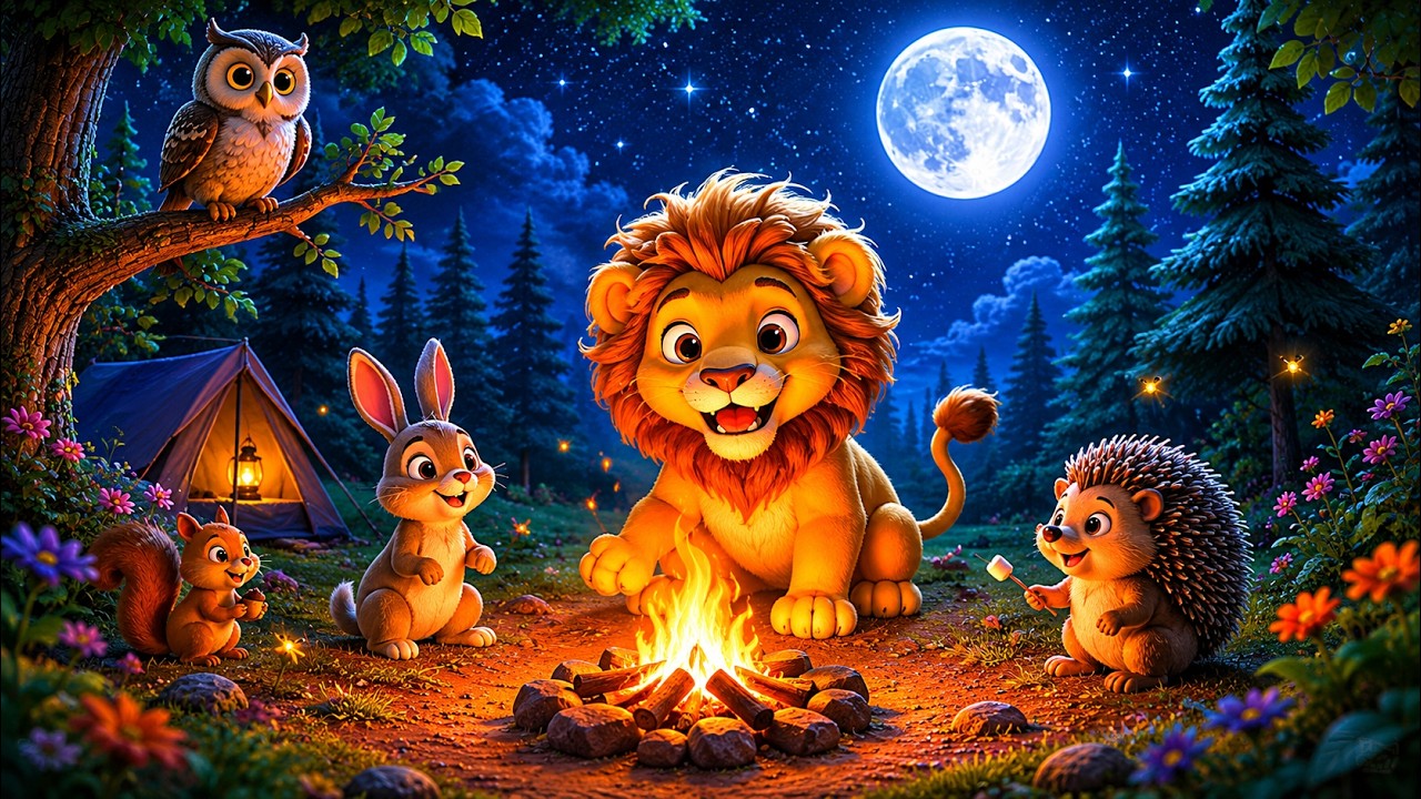 Lion Adventure Song for Kids | Fun Animal Dance Song | Cute Lion Cartoon Nursery Rhyme