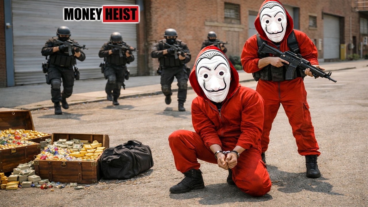 PARKOUR VS MONEY HEIST : Bad Guy Crawls Through Tunnel Beneath Police Base | Epic POV