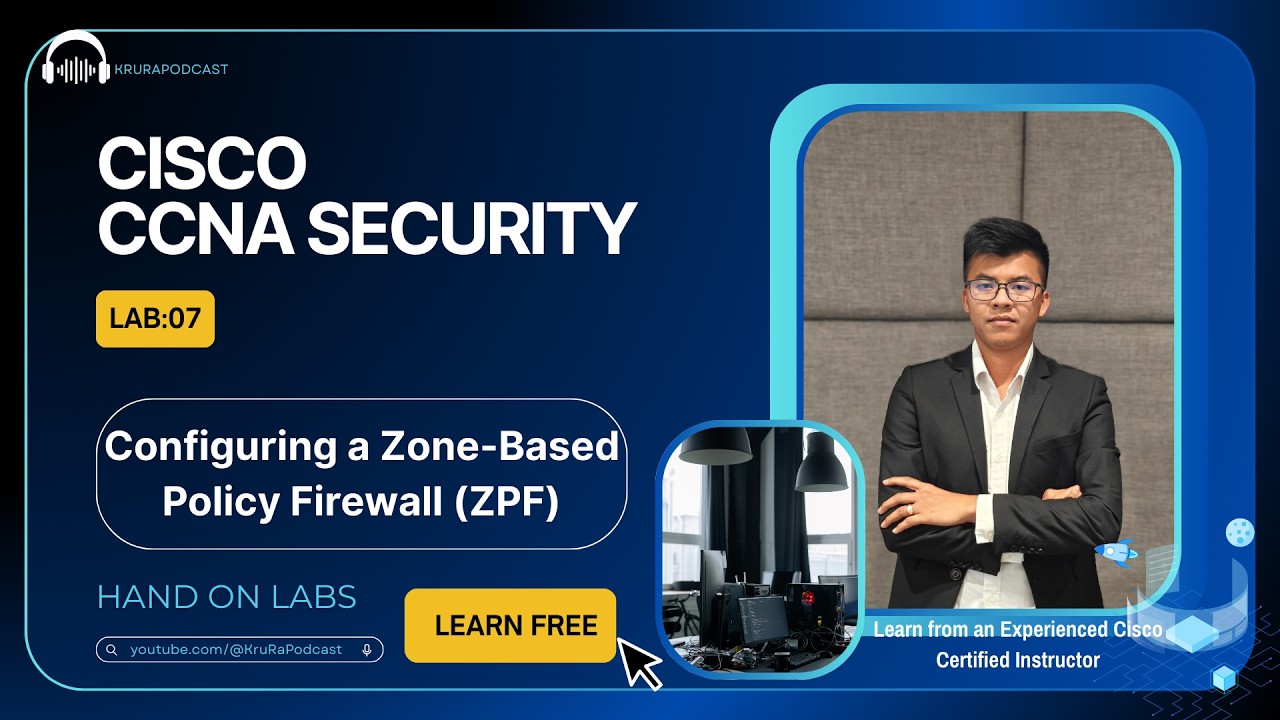 EP07: CCNA Security: LAB: Configuring a Zone-Based Policy Firewall (ZPF)