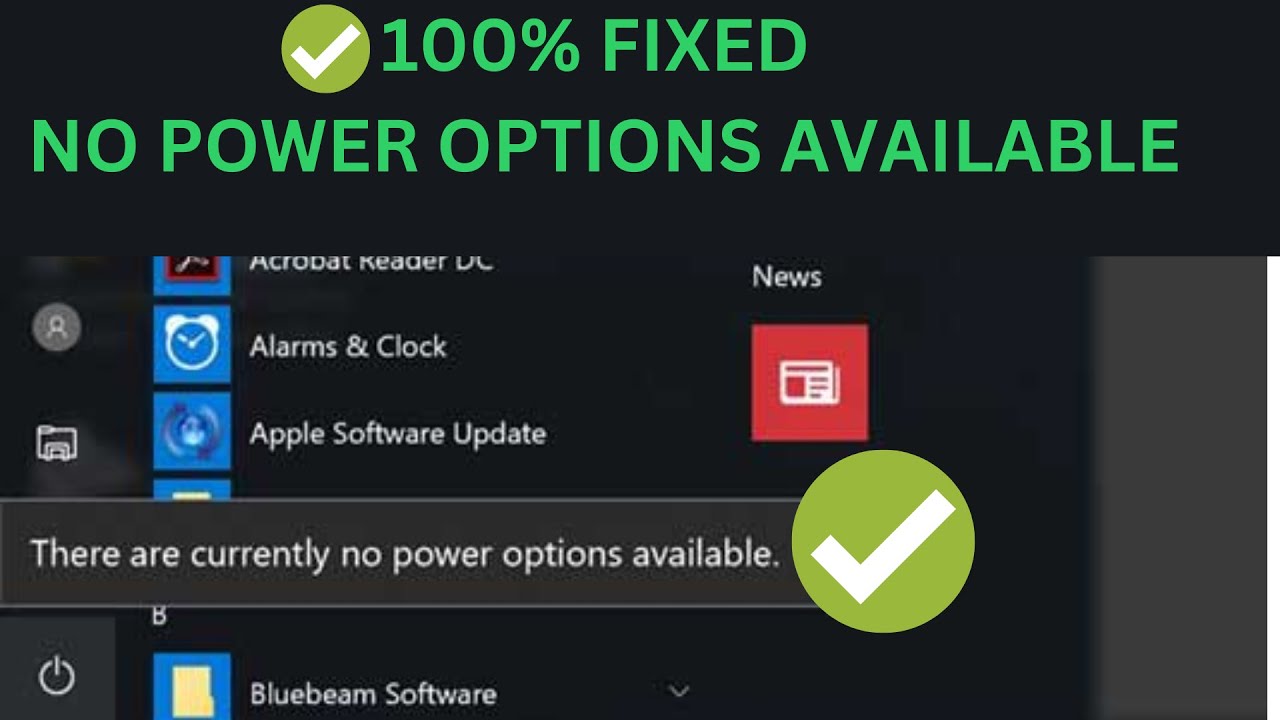 ✅100% FIXED There Are Currently No Power Options Available Error in Windows 10 & 11 [5 WAYS 2023]
