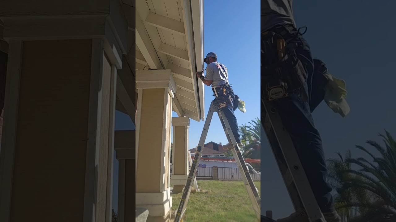 Video 8 of 10 on how to install rain gutters #homeimprovement #gutterinstallation 