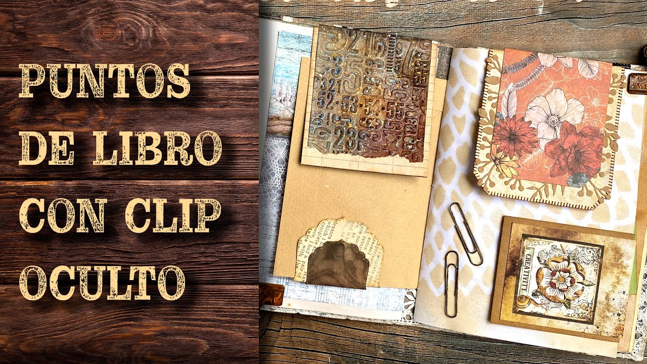Puntos de Libro con Clip Oculto aprovechando restos de papeles