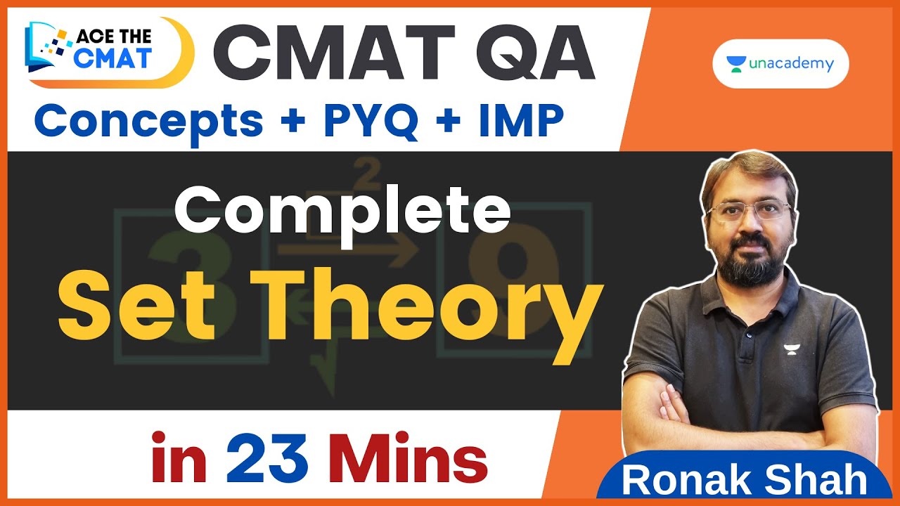 CMAT CET 2023 | Complete Set Theory & Venn Diagram in 23 Mins | Ace the CMAT | Ronak Shah