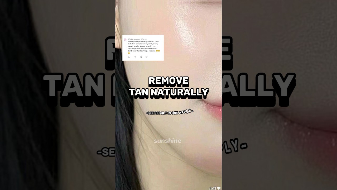remove tan naturally 🎀✨ | #aesthetic #beauty #shorts #fyp #skincare