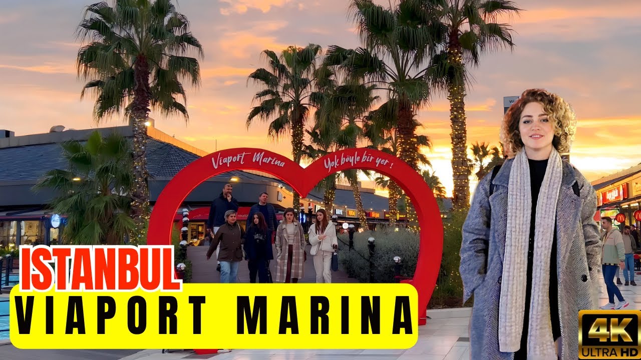🇹🇷 Turkey Istanbul Viaport Marina Tuzla - Palm Paradise 4K