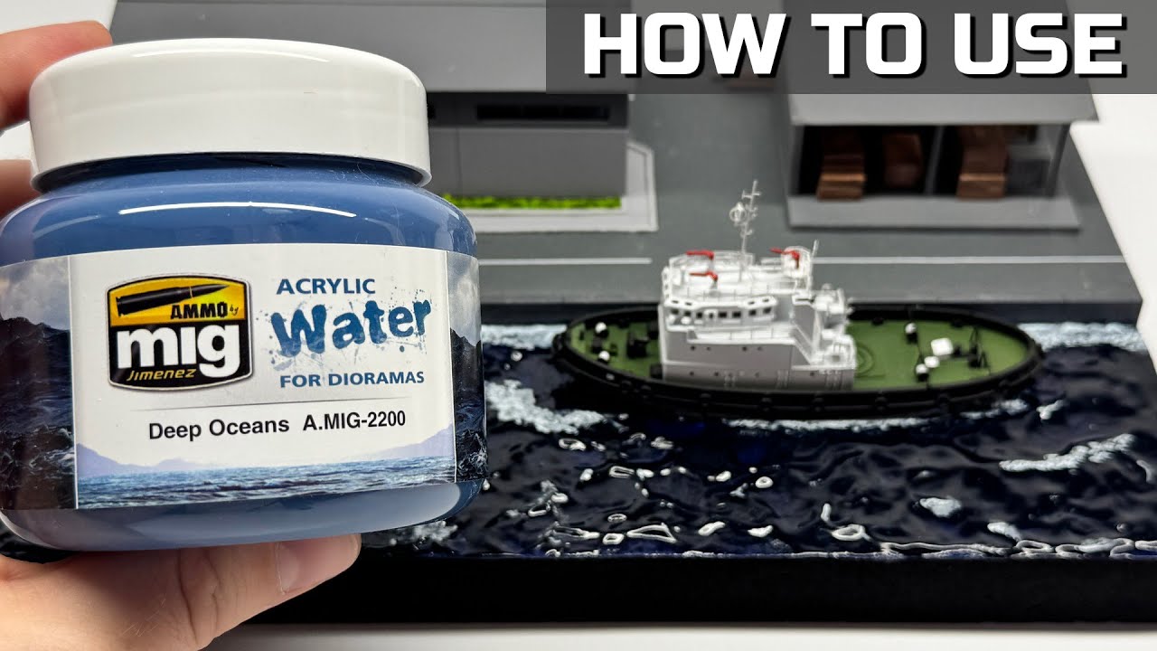 Как сделать реалистичную воду на диораме с помощью AMMO MIG Acrylic Water