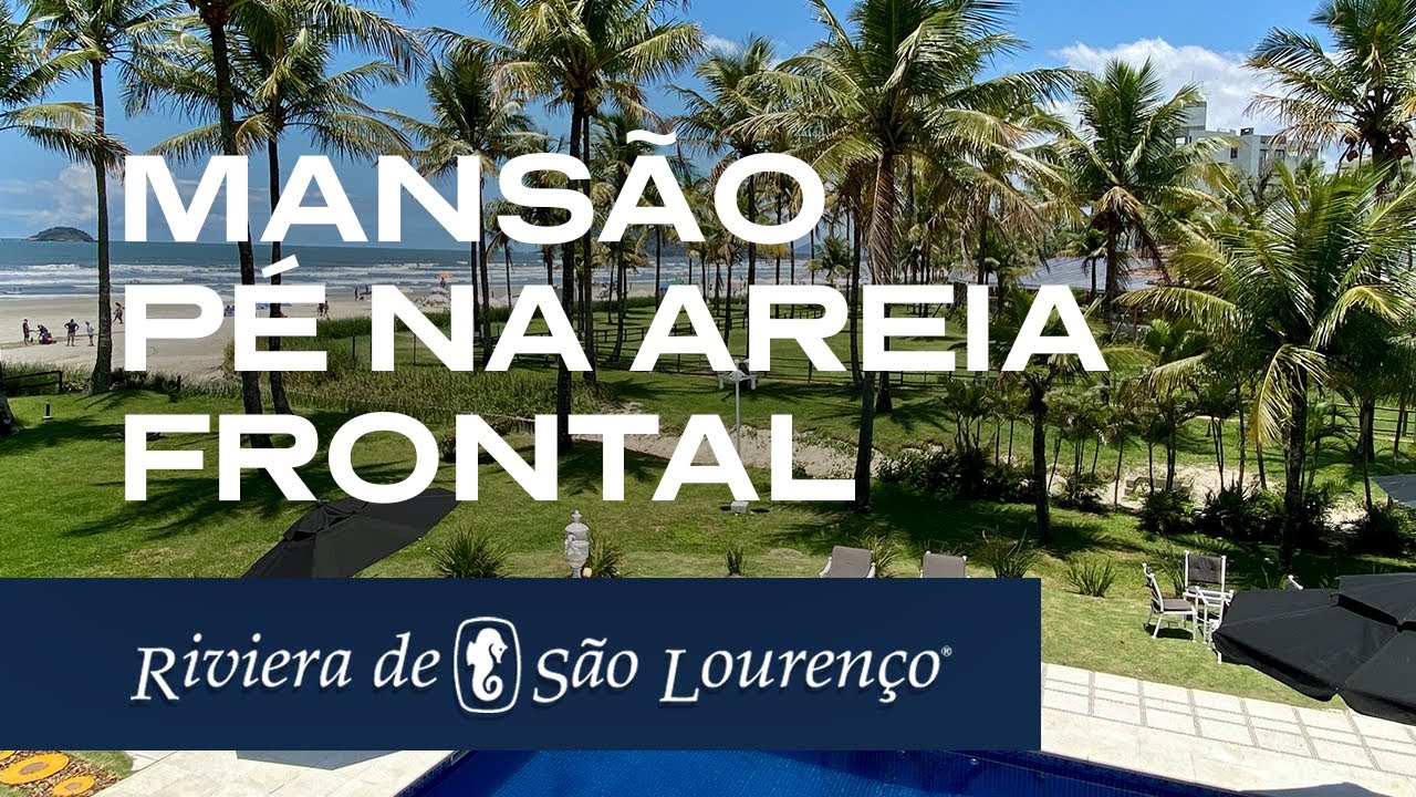 Mansão Pé na Areia Frontal à venda na Riviera de São Lourenço.