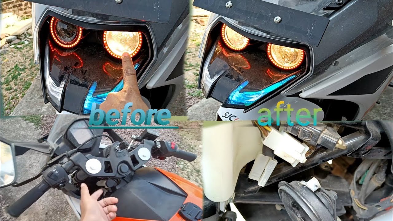 KTM RC 125 BS6 LED HEADLIGHT PROBLEM || दोनो लाइट एक साथ केसे जलाये सिर्फ 2 मिनट मैं. #ktmrc390