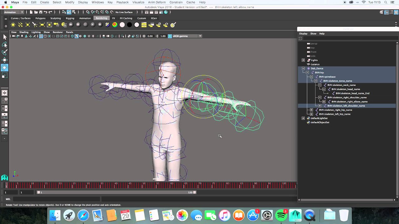 Motion Capture for Maya using Xbox Kinect