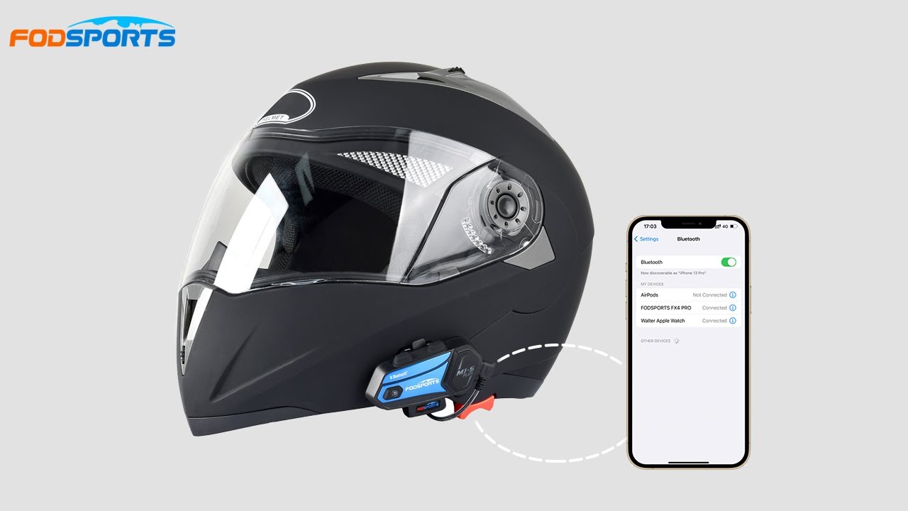 How To Connect Fodsports M1S Plus Bluetooth Intercom？