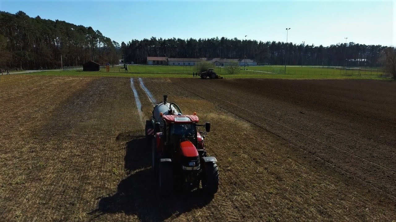 Klärschlammausbringung vor der Maissaat 2020 mit Case Puma 170 und MX 120 || Full-HD