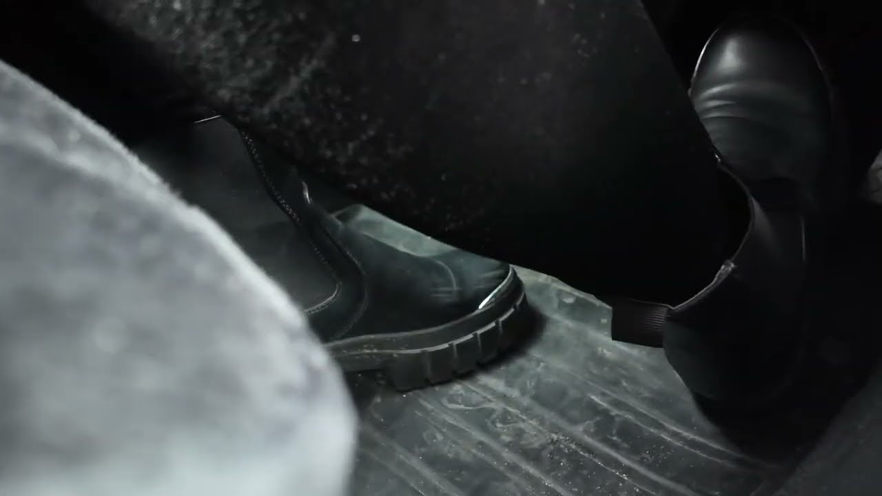 Booted Feet on Gas Pedals – Smooth Pedal Pumping 