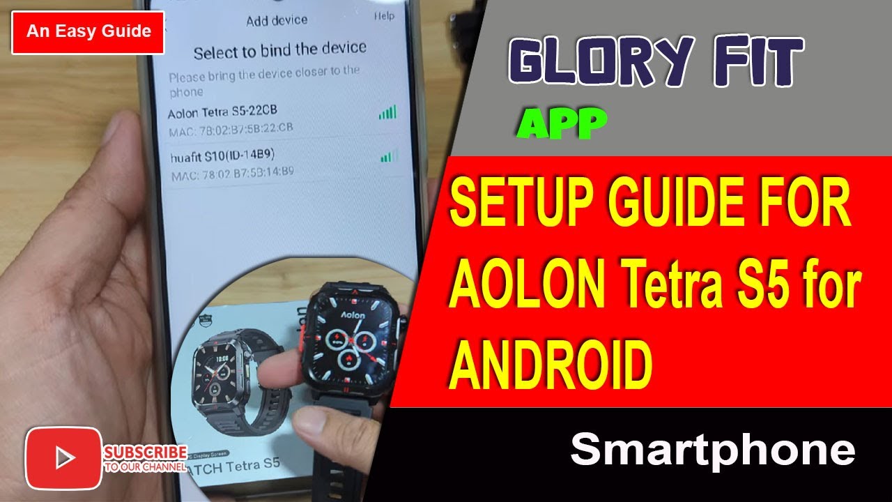 How to Connect AOLON Watch Tetra S5 Smartwatch to Phone With Glory Fit App