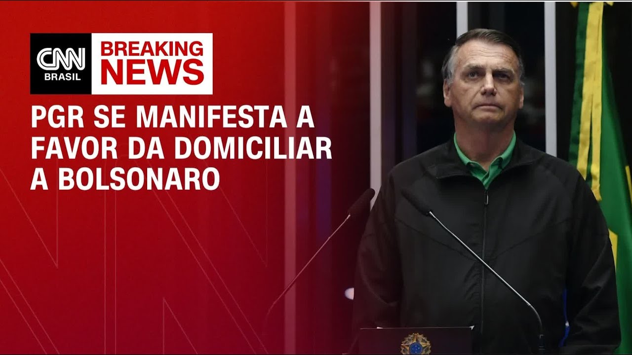 PGR se manifesta a favor de domiciliar para Bolsonaro | LIVE CNN