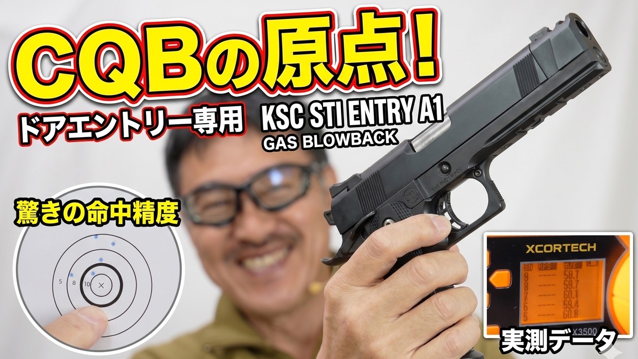 CQB誕生前の傑作！KSC STI エントリーA1 ガスブロ レビュー