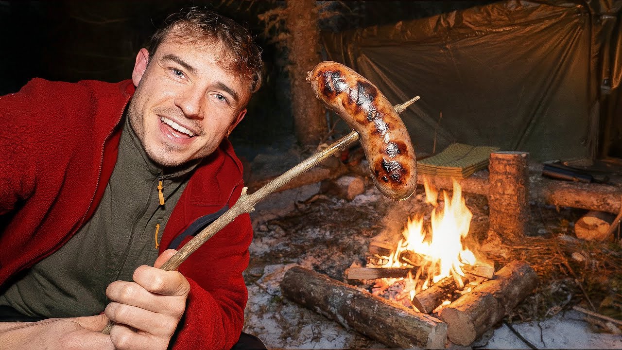 24h en la Nieve Sin Refugio: Cama de Troncos, Vela con Grasa Animal y Mucho Frío