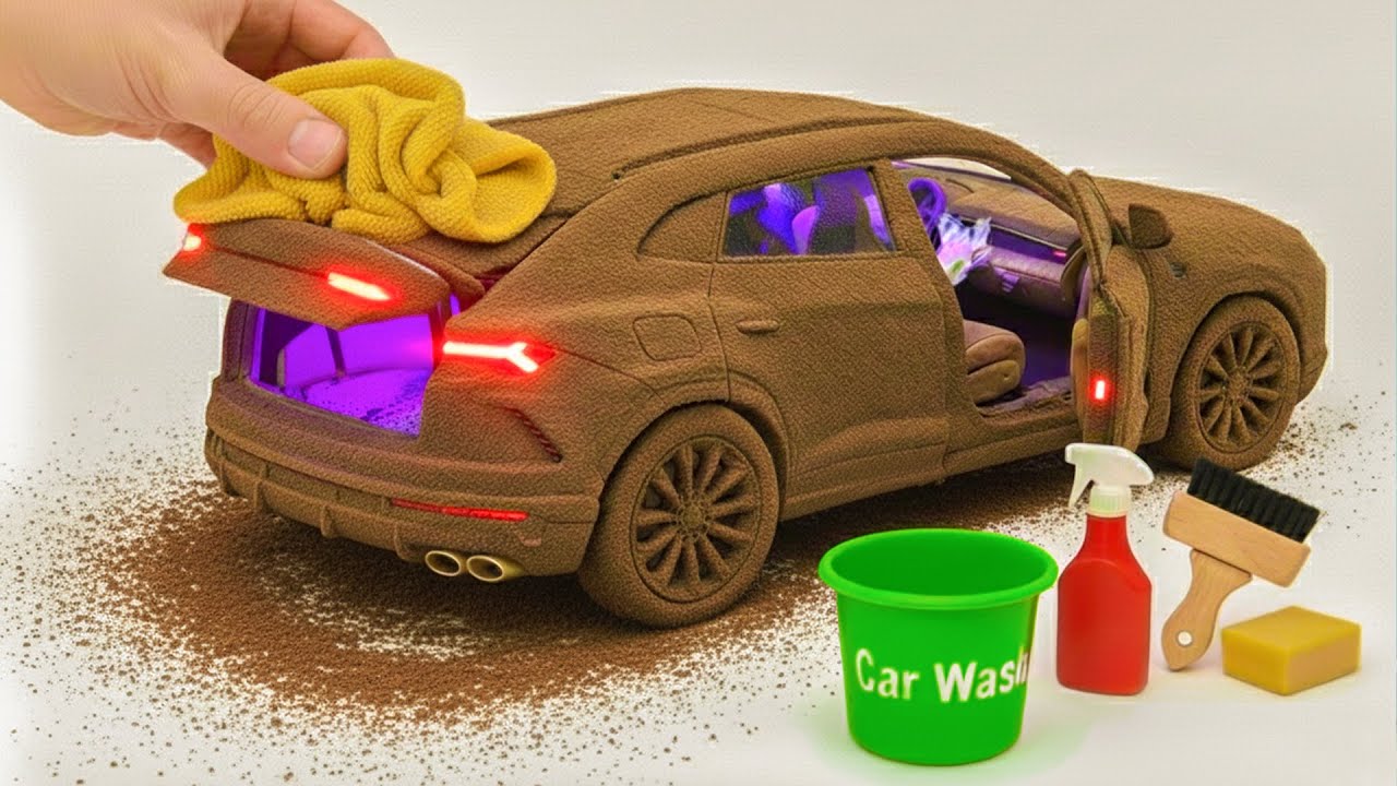 The surreal cleaning process of a 1:24 Lamborghini URUS Car After an Extreme Off-Road Adventure🥵