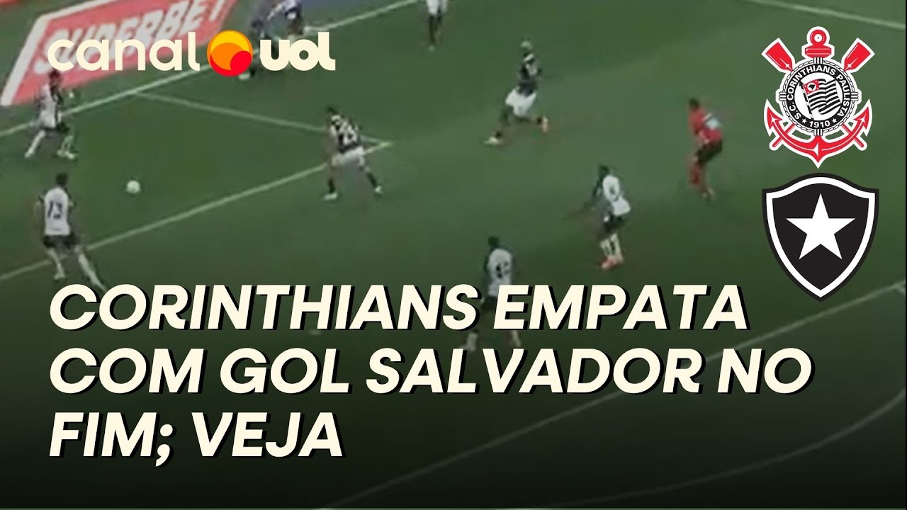 CORINTHIANS 2 x 2 BOTAFOGO: VEJA GOL DE EMPATE SALVADOR DE GUSTAVO HENRIQUE NO FINALZINHO