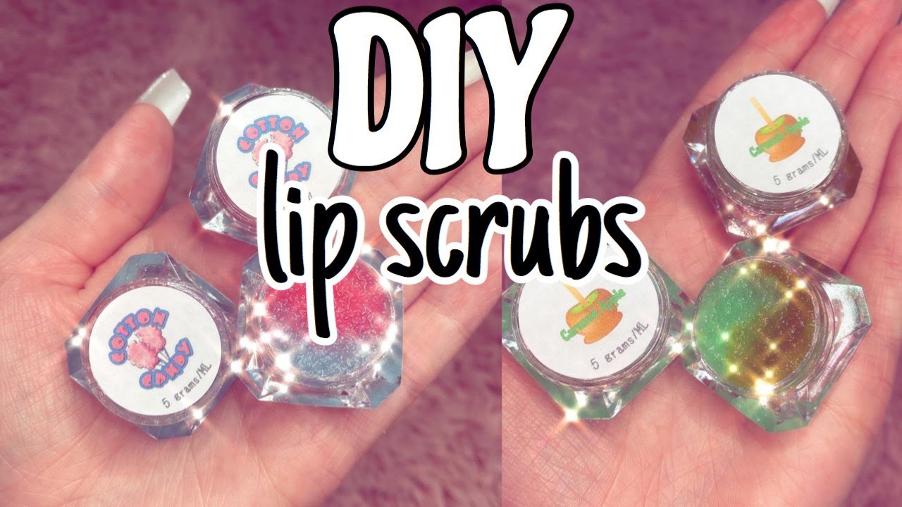DIY LIP SCRUB to sell | **cotton candy & caramel apple**