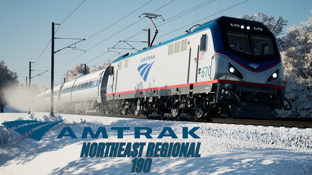 TSW5: Amtrak Northeast Regional 190 From Washington D.C. To Boston. Amtrak Northeast Corridor.