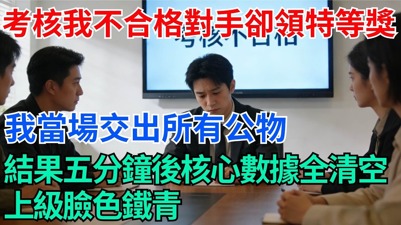 考核會上我被定為不合格，對手卻領了特等獎，我當場交出所有公物，結果五分鐘後核心數據全部清空，上級臉色鐵青【奇趣天下】#職場逆襲#職場智慧#爽文職場#工作日常#完結爽文