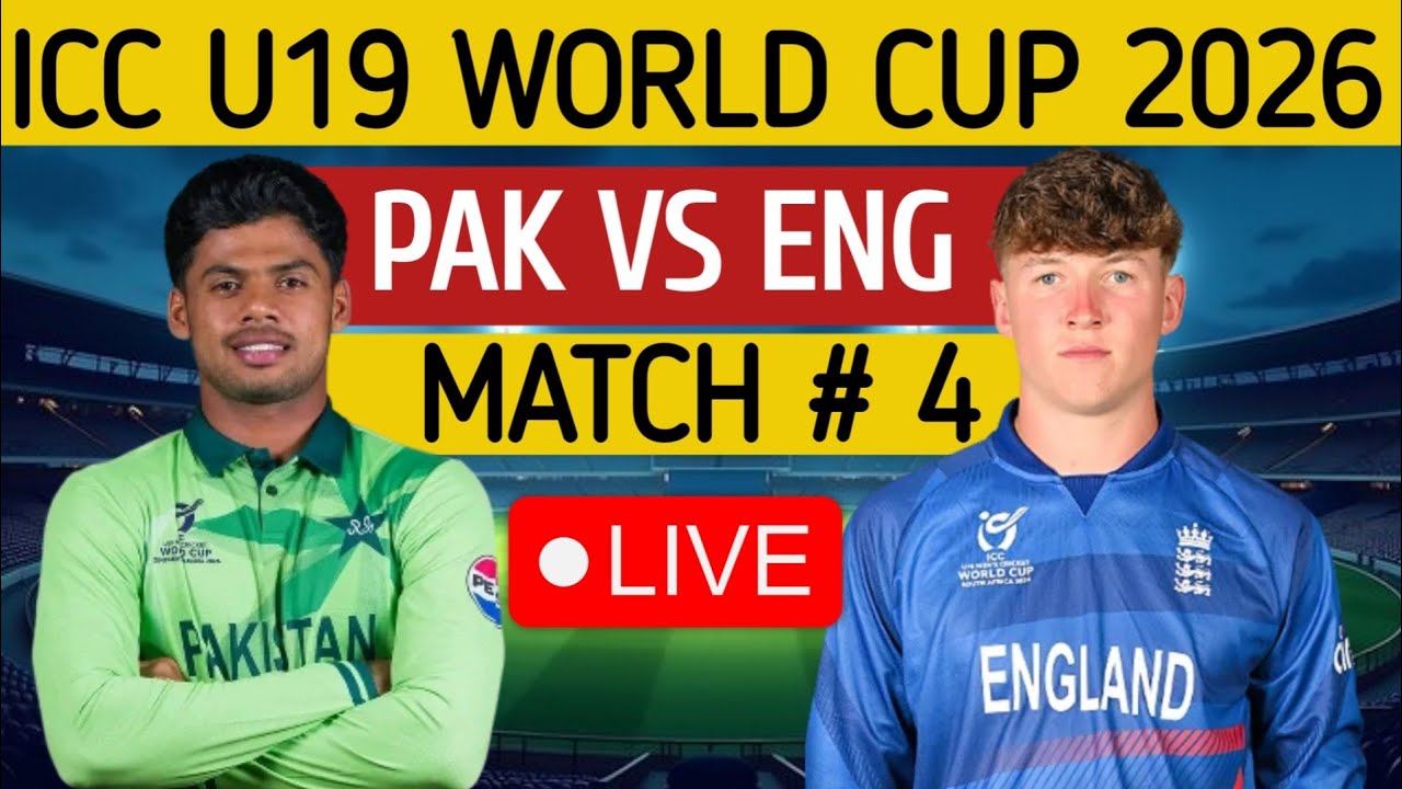 ICC U19 World Cup 2026 | Pakistan vs England Match 4 schedule date time squad 
