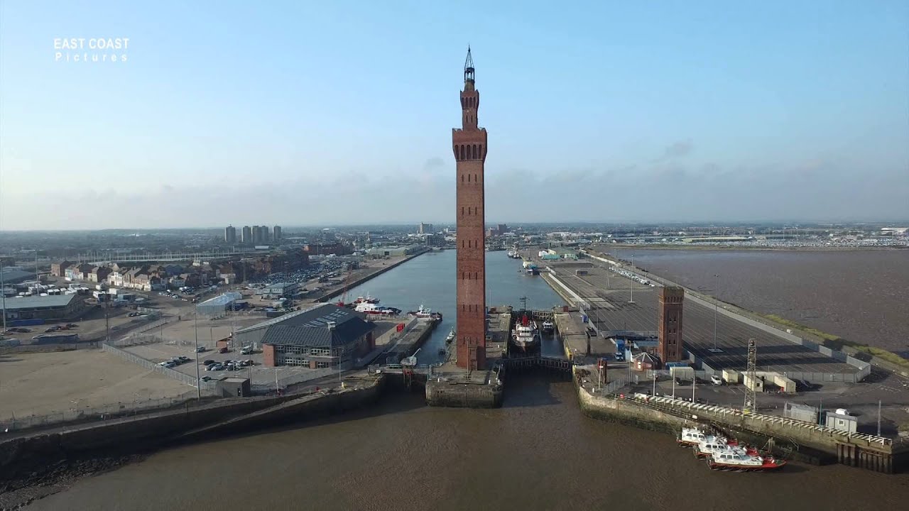 Grimsby Docks from the Air (Grimsby Dock Tower fly past 01'55)