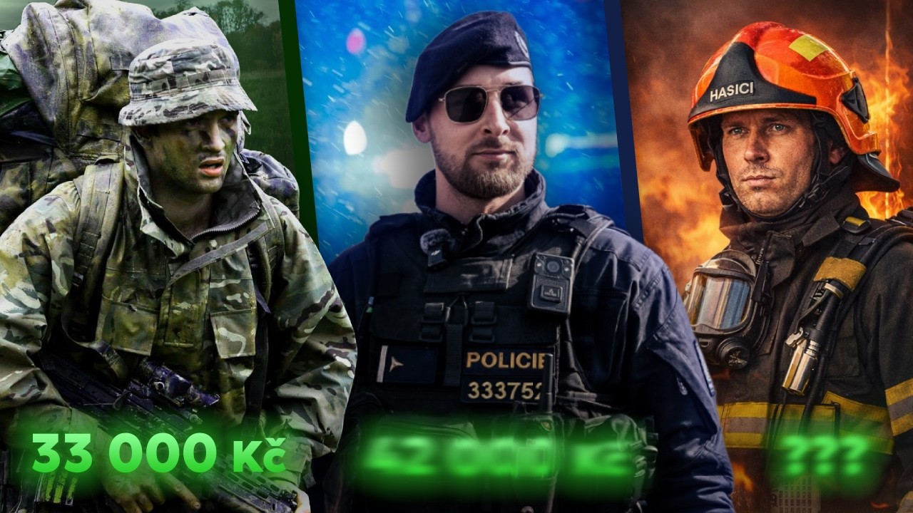 Kolik peněz si vydělá VOJÁK, POLICISTA a HASIČ?