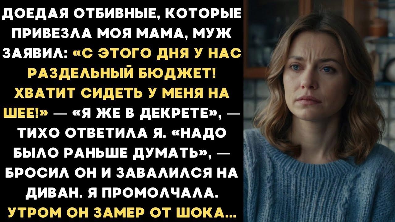 Доедая отбивные, которые привезла моя мама, муж заявил  С этого дня у нас раздельный бюджет!