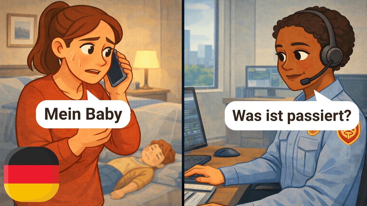 German Conversations for Beginners (With Subtitles) | A1-A2 | Emergency & Support Calls