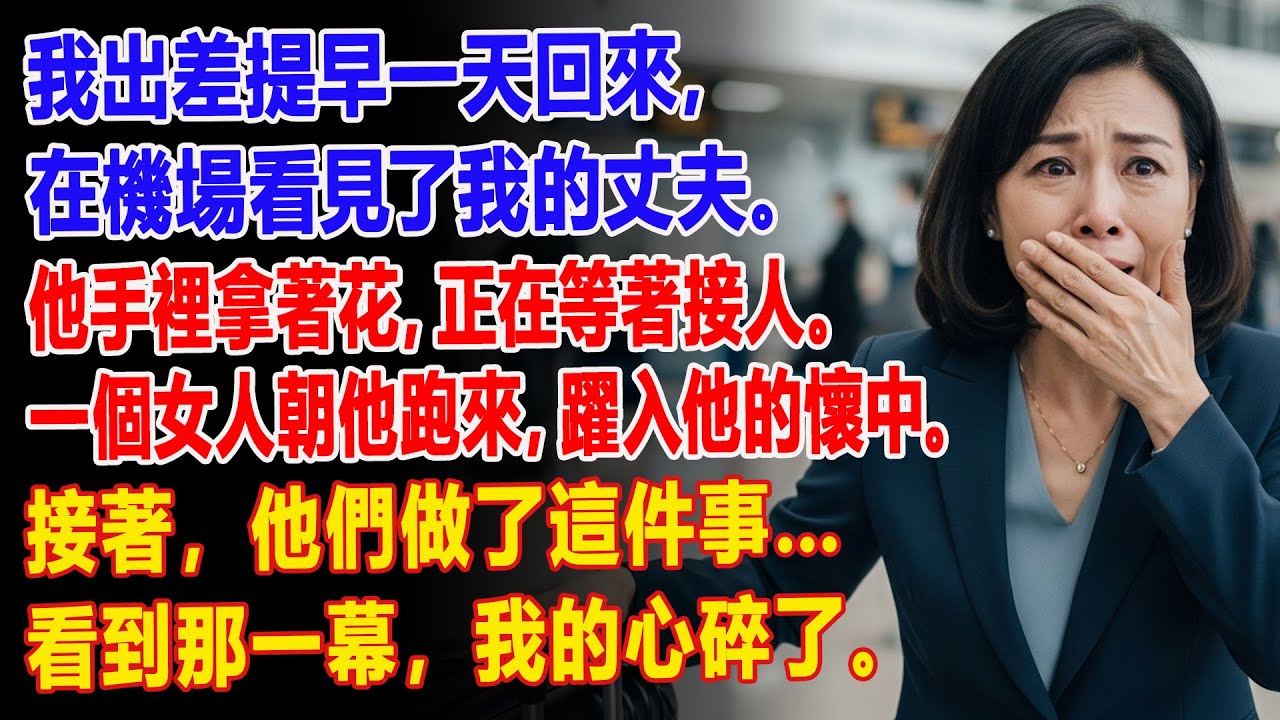 【真實故事】在機場，我看到丈夫拿著花去接另一個女人，他以為我還沒回來。💔.| 父母子女冲突 | 真實故事 | 故事分享 | 情感故事 | 晚年哲理 | 說故事