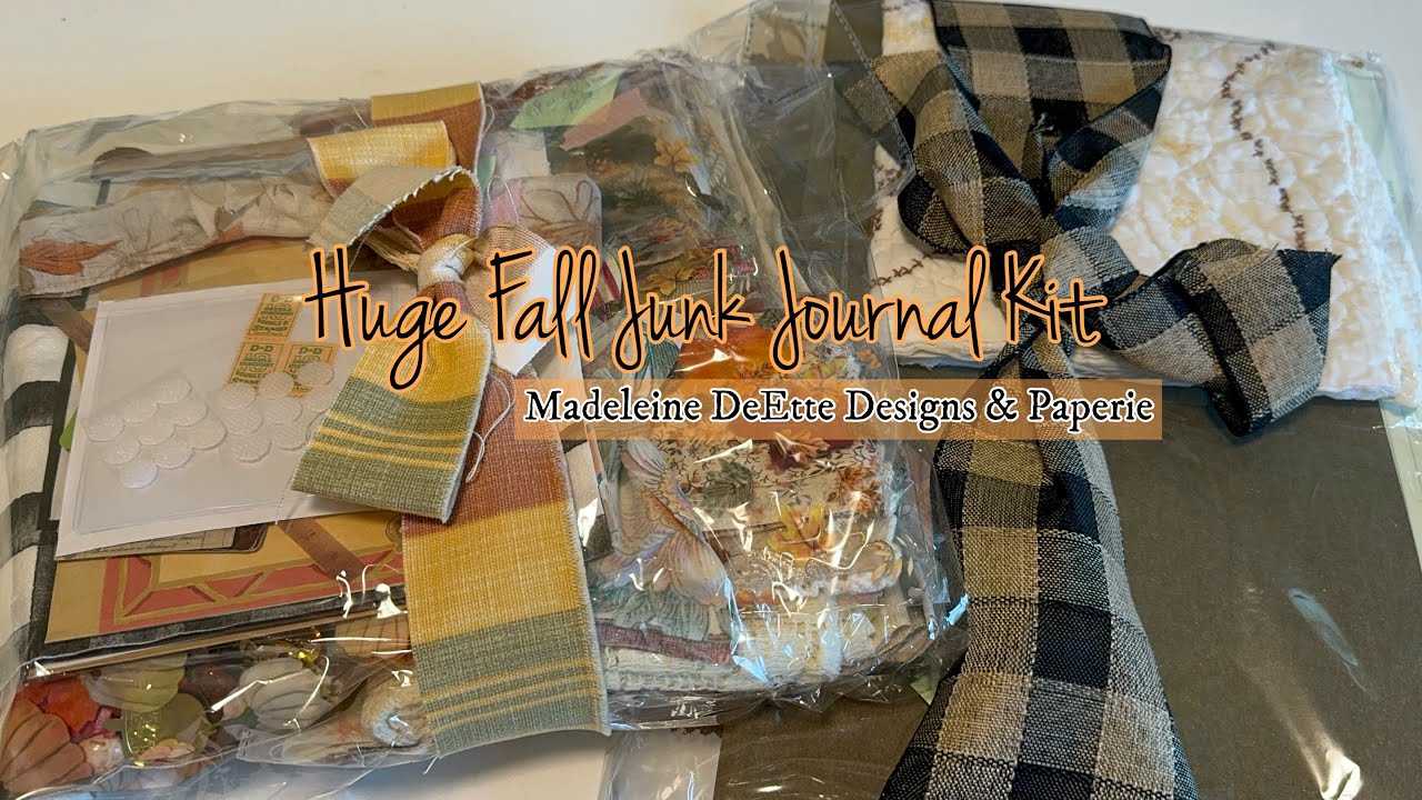 Huge fall junk journal kit unboxing // SO MUCH IN HERE! @MadeleineDeEtteDesigns