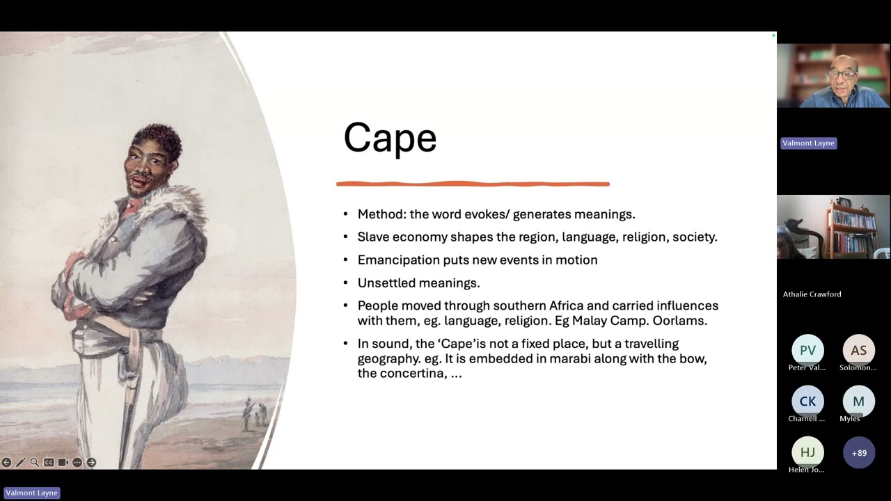 Archives Week, 5 May 2025 Online talk by Dr Valmont Layne: Slave heritage and the music of the Cape