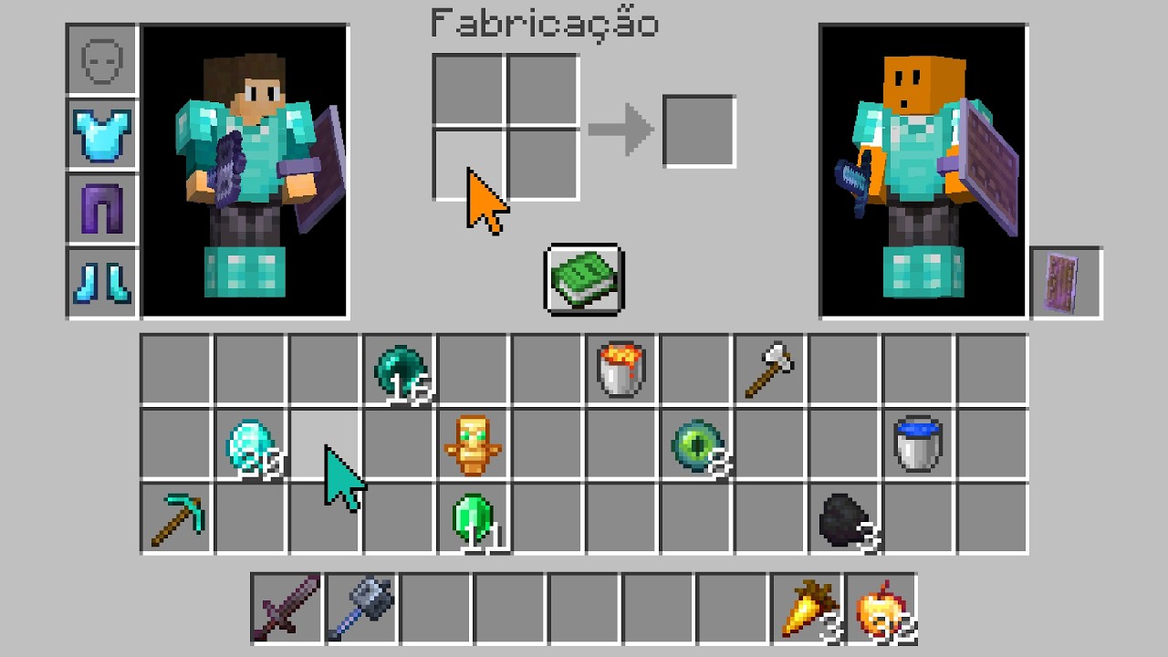 Tenho INVENT&Aacute;RIO compartilhado no Minecraft