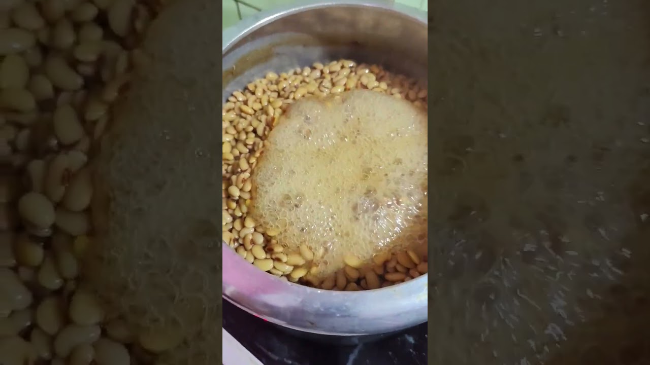 Village style of making fermented Soya Bean in a City #Axoni #Bethu