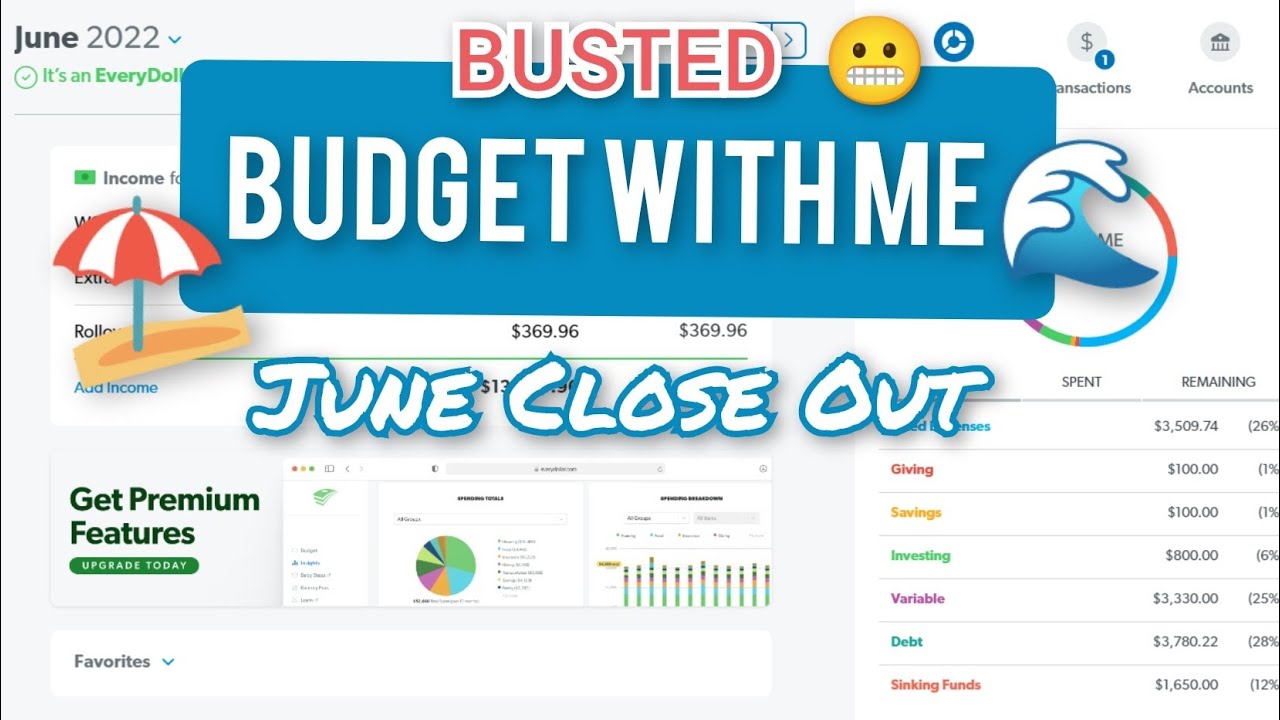 June Monthly Close Out | Cashless Budgeters | EveryDollar Budget
