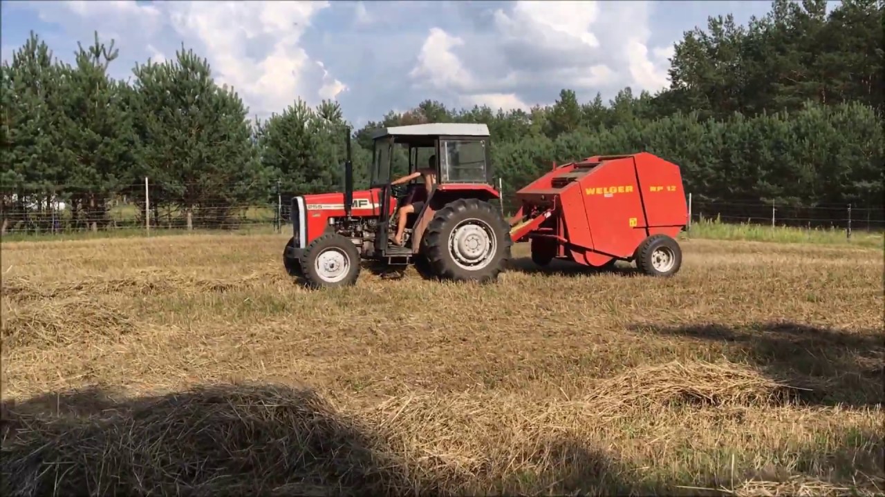 ✯Belowanie Słomy w Polskim Klimacie ✯ Massey Ferguson 255 ✯ T-25✯ Welger RP 12 ✯