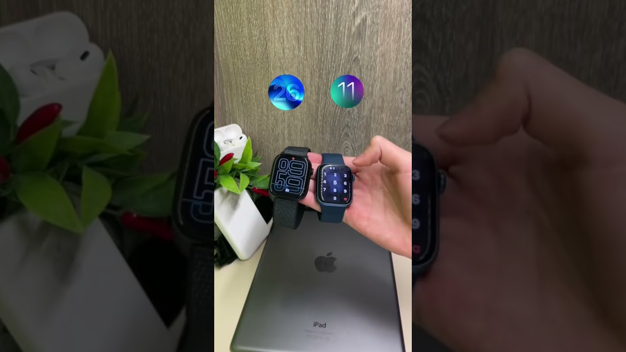 watchOS 26 VS watchOS 11 new features (Part 1) Liquid Glass on passcode!! #apple #watchOS