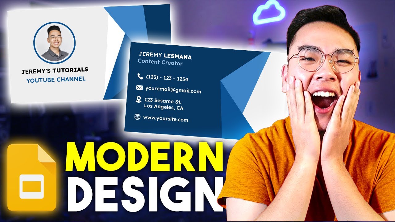How to Design Business Cards with Google Slides! *TUTORIAL*