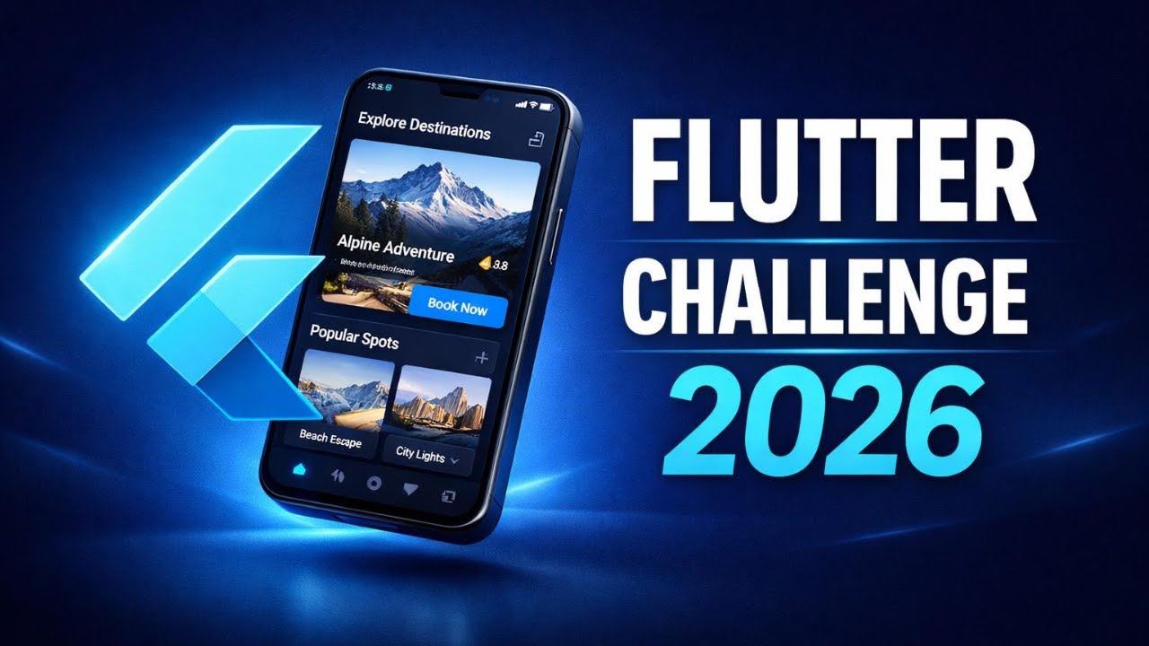 Flutter CHALLENGE 2026 🔥 Full Course Introduction 📱 Flutter App Development