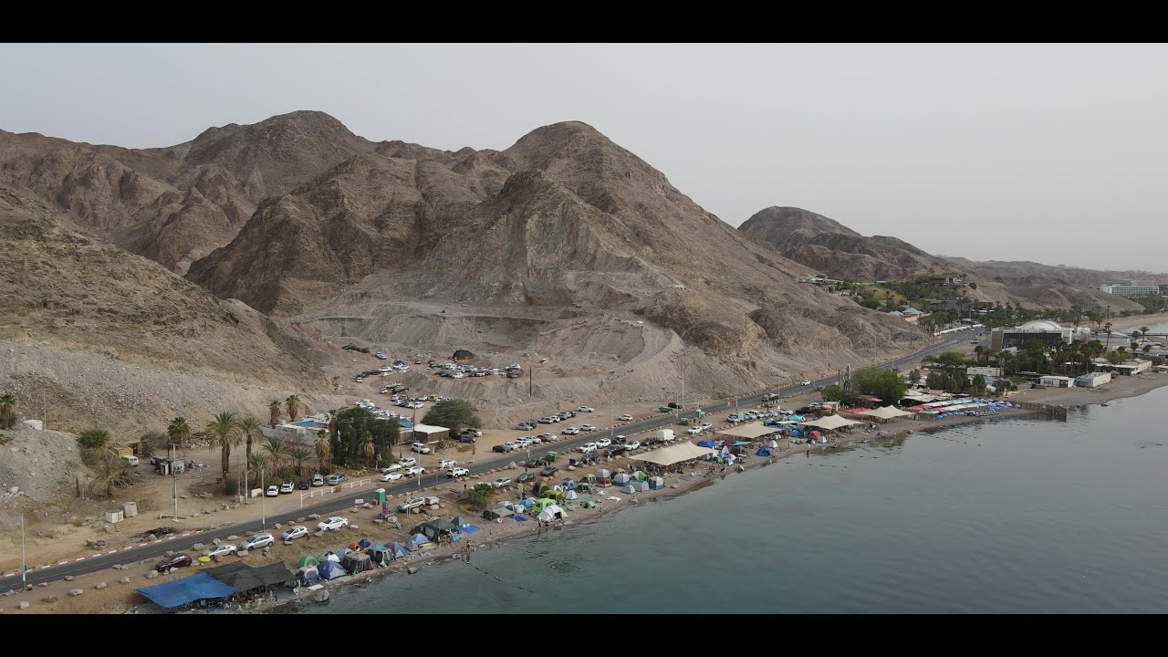 На мотоцикле по Израилю. Кемпинг в Эйлате. On a motorcycle in Israel Camping in Eilat with tents