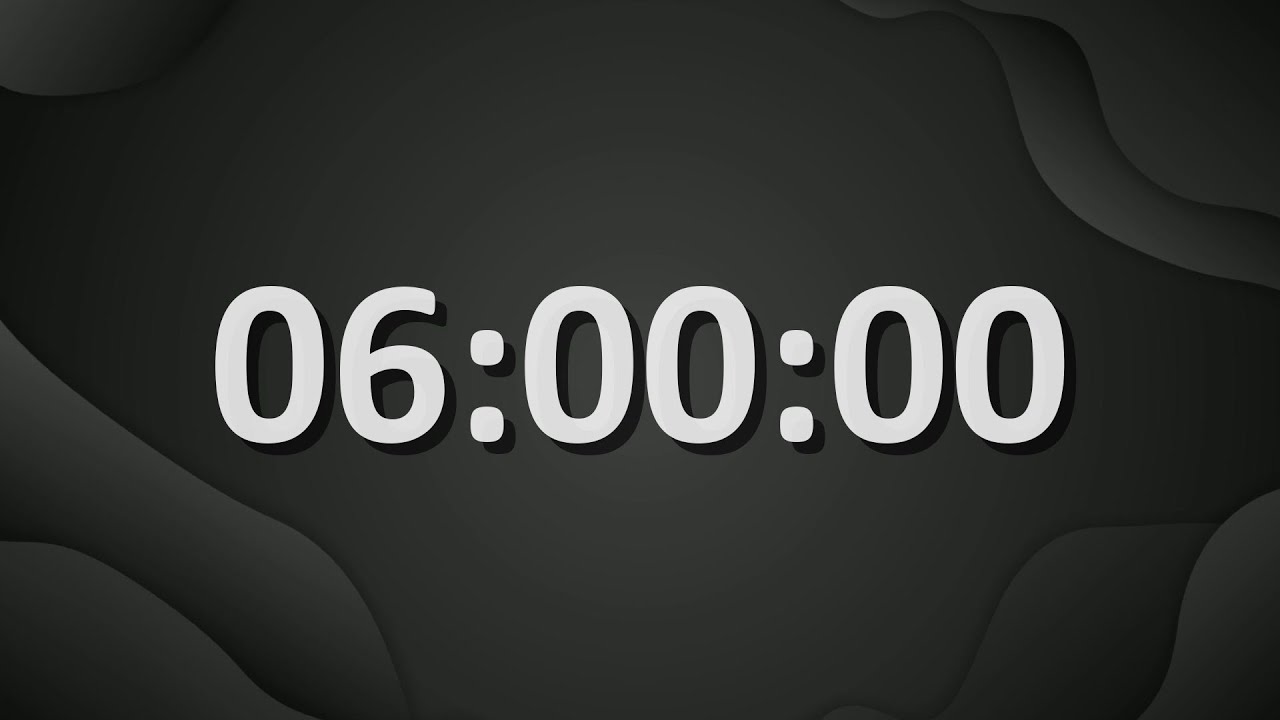 6 Hour (360 Minutes) Countdown Timer